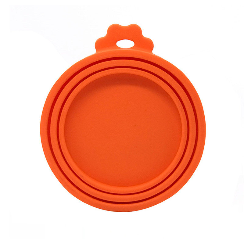 1pc 3 In 1 Reusable Food Storage Keep Fresh Tin Cover Cans Cap Pet Can Box Cover Silicone Can Lid Hot Kitchen Supply Mould Proof Hot