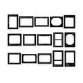 30 Pcs Black Photographic Film PET Transparent Paper Picture Frame Sticker Scrapbooking Supplies for Journal Diary Planner