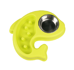 Fish Shape Pet Feeders Supplies Cat and Dog Bowls Stainless Steel Water and Food Bowl Treated Steel Drinking Water Hostile Bowl Twofold Bowl