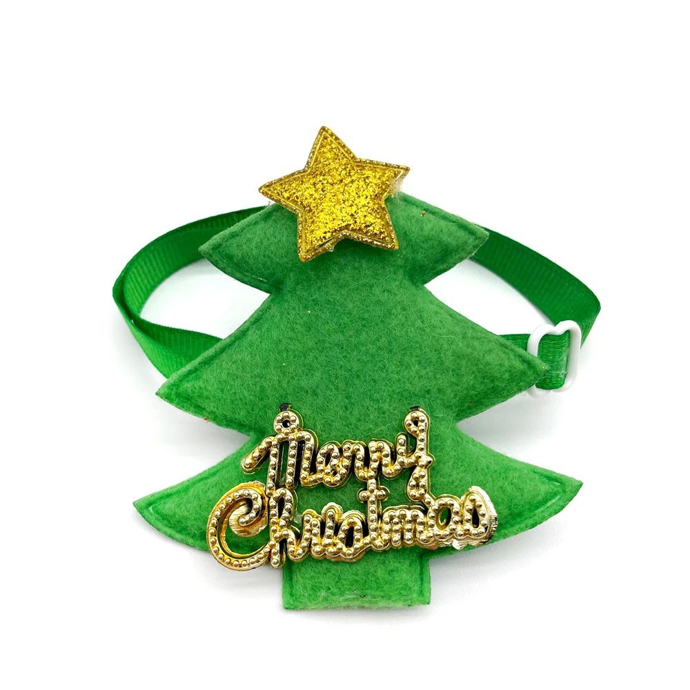 30/50pcs Christmas Pet Dog Bowties Santa Snowman Deer Small Dog Collar Holiday Grooming Neckties Bowtie Pet Supplies