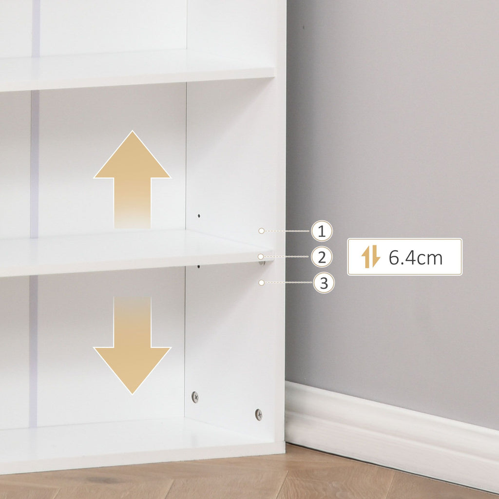 Fold Down Convertible Writing Table, Folding Desk With Blackboard & Side Shelf, Multi-Function Computer Office Workstation, White