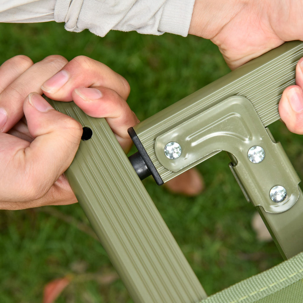 1 Person Folding Camping Cot, Portable Outdoor with Carry Bag, 2-in-1 Elevated Camping Bed Tent Single