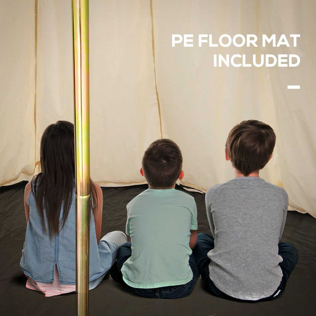 16.5' Large Family Tent 10 Persons Waterproof Teepee Bell Tents Hunting Camp Huge Four Season