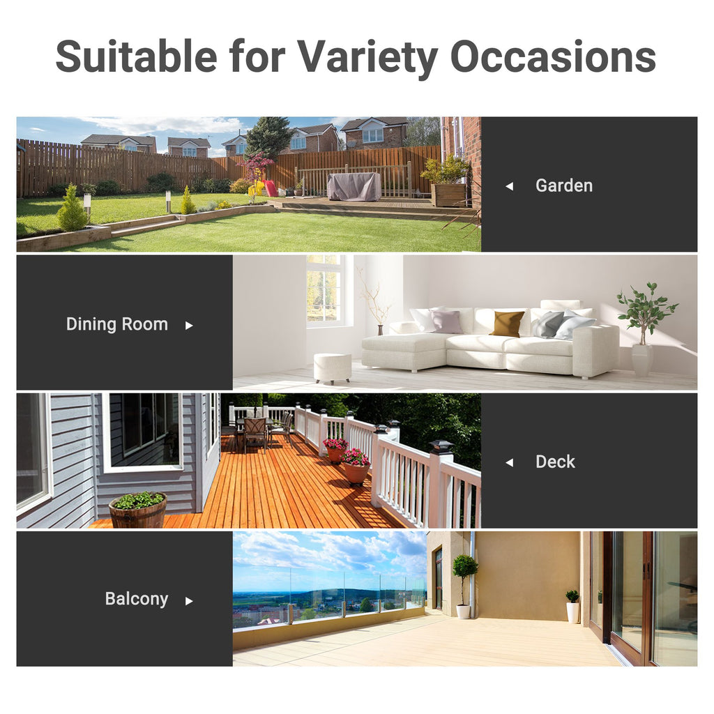 Square Bistro Table 33 Tempered Glass Top Outdoor Garden Dining Table