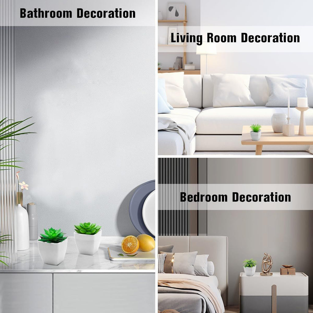 6pcs Succulents Plants Artificial Indoor Decor Fake Succulent in Pots Small Faux Plastic Plant Greenery Modern Ornament for Office Desk Home Bedroom Windowsill Decoration