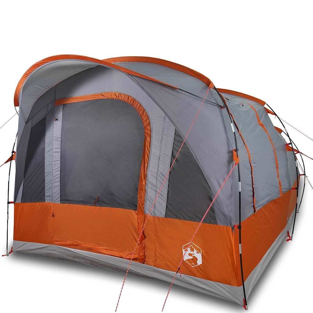 Camping Tent Tunnel 3-Person Gray and Orange Waterproof
