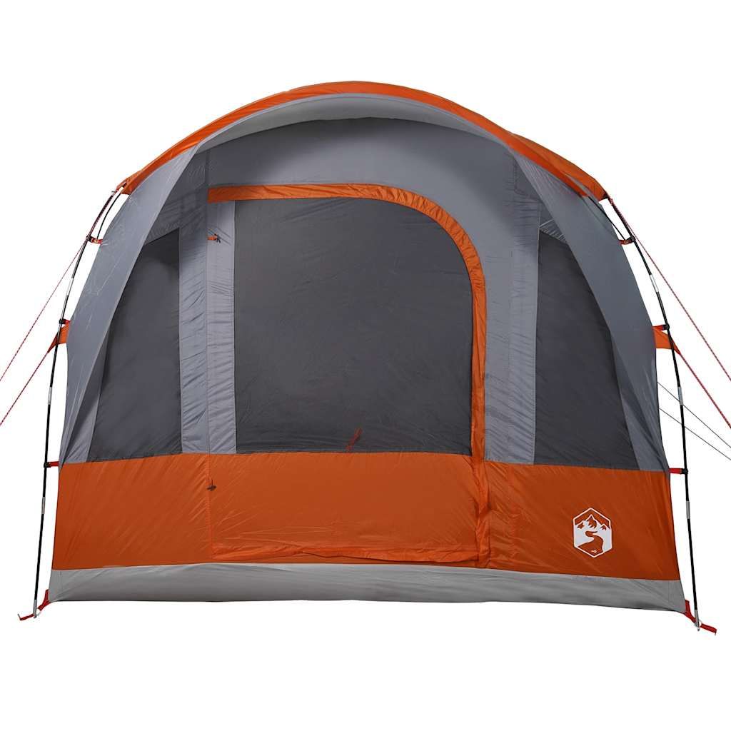 Camping Tent Tunnel 3-Person Gray and Orange Waterproof