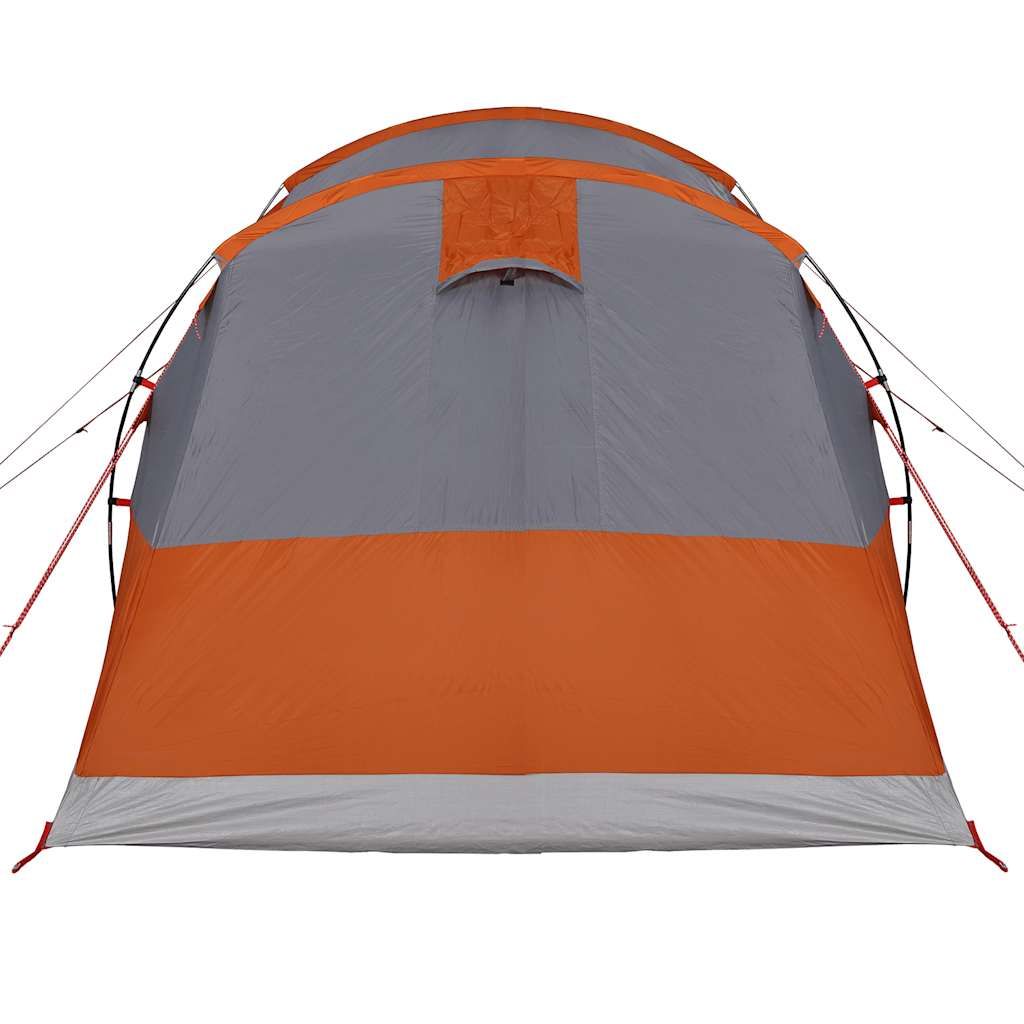 Camping Tent Tunnel 3-Person Gray and Orange Waterproof