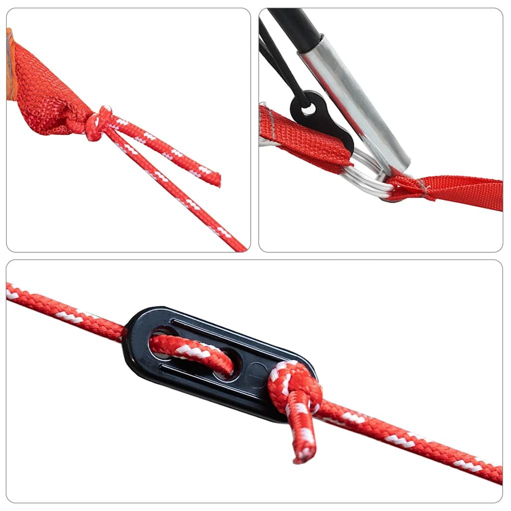 Camping Tent Tunnel 3-Person Gray and Orange Waterproof