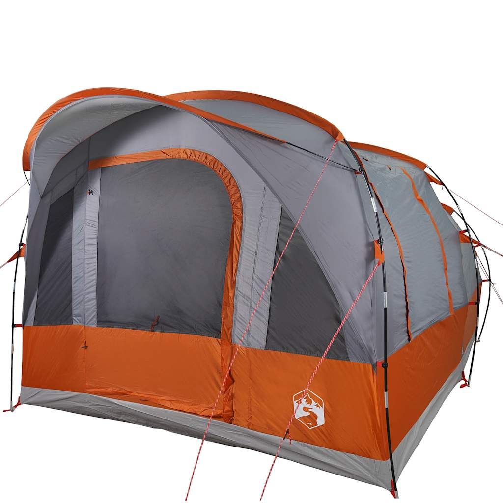 Camping Tent Tunnel 3-Person Gray and Orange Waterproof