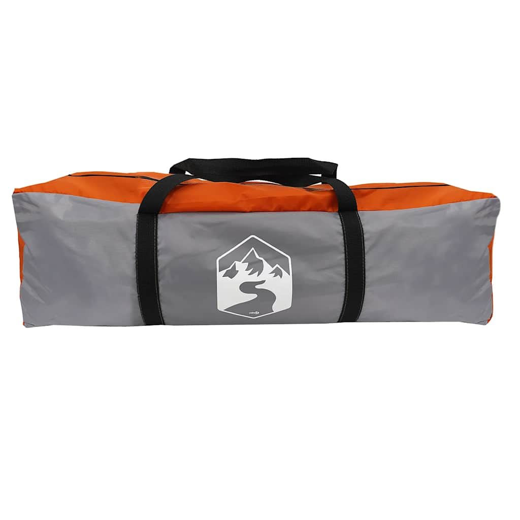 Camping Tent Tunnel 3-Person Gray and Orange Waterproof