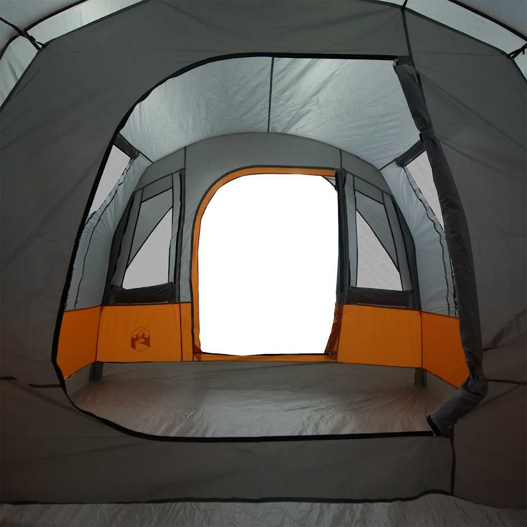 Camping Tent Tunnel 3-Person Gray and Orange Waterproof