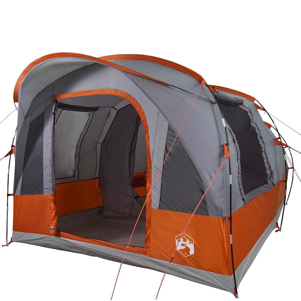 Camping Tent Tunnel 3-Person Gray and Orange Waterproof