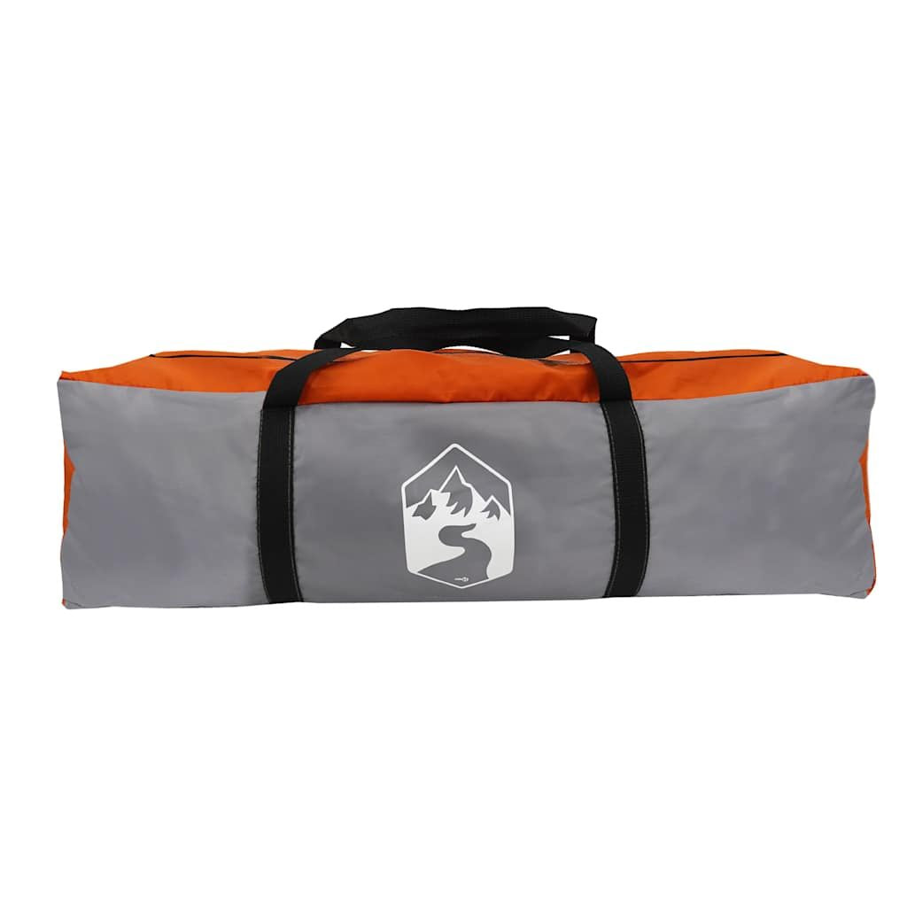 Camping Tent Tunnel 1-Person Gray and Orange Waterproof