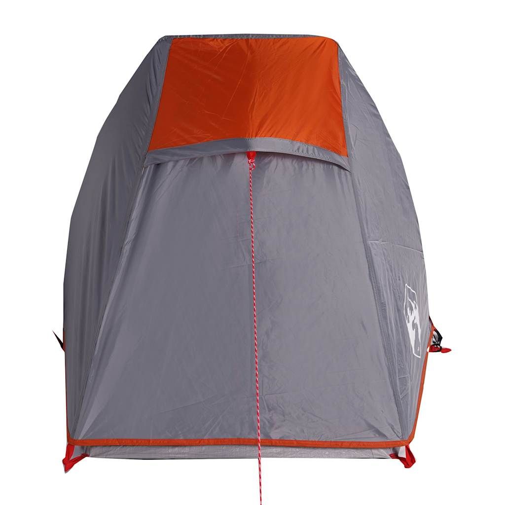 Camping Tent Tunnel 1-Person Gray and Orange Waterproof