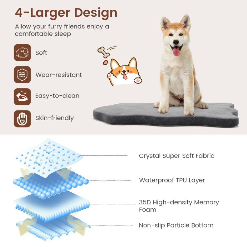 Pet Supplies Dog Bed with Memory Foam Support