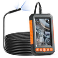 VEVOR Endoscope Camera with Light, Dual Lens Industrial Borescope, 4.3" Screen 1080P Inspection Camera, 8 + 1 Lights, 4X Zoom, IP67 Waterproof Snake Camera for Auto, Plumbing (16.4FT Cable, 32GB Card)