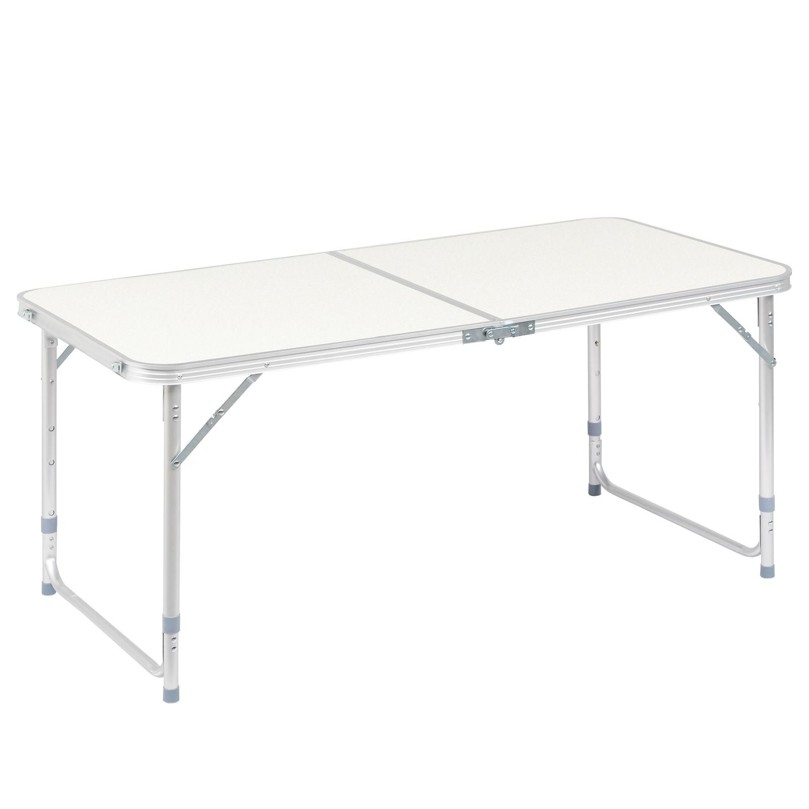 3FT/4FT/6FT Durable Plastic Folding Table w/Handles & Lock - Portable Indoor/Outdoor Picnic Dining Table for Camping, Parties, White