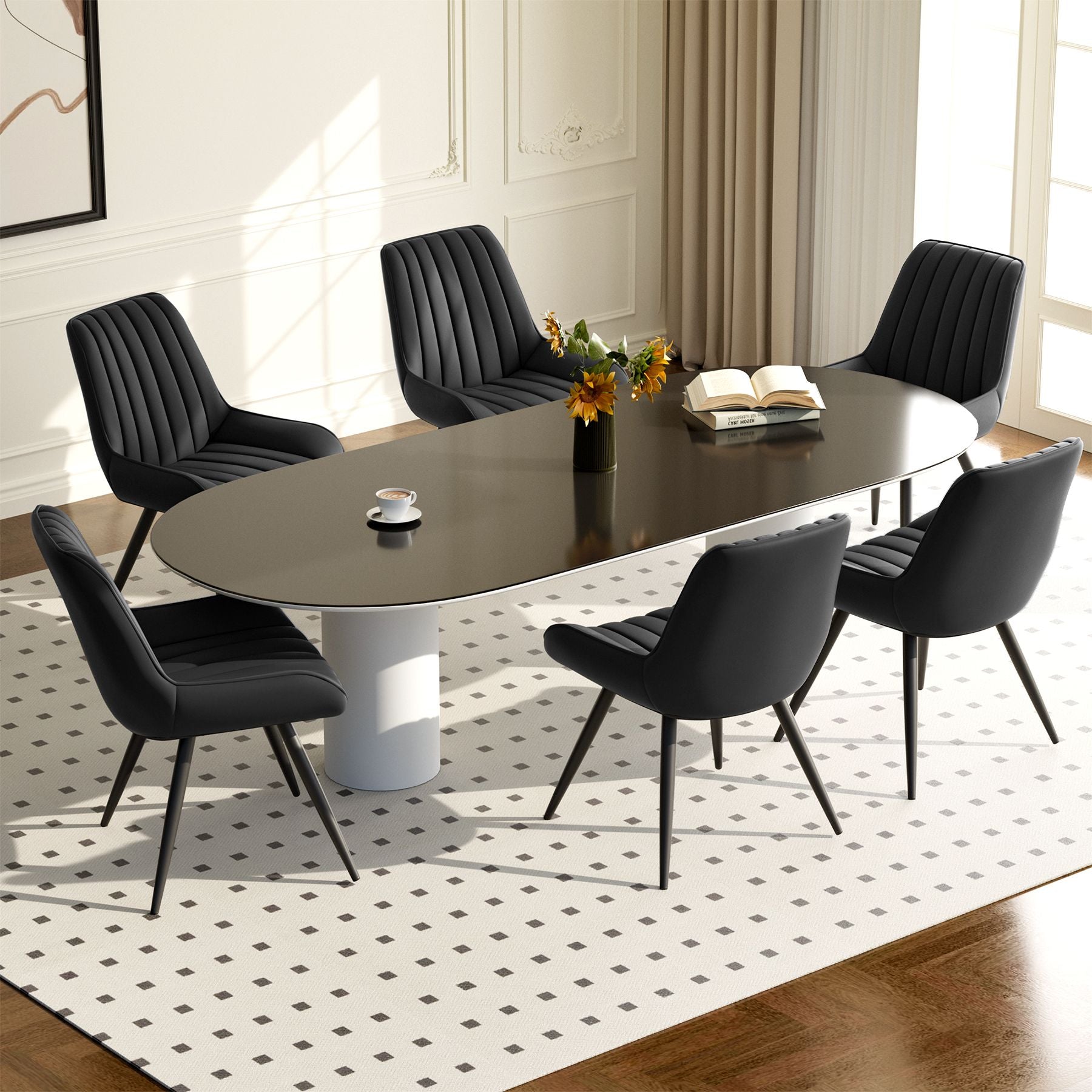 2-piece or 4-piece dining chair sets, suitable for use in dining rooms, living rooms and offices
