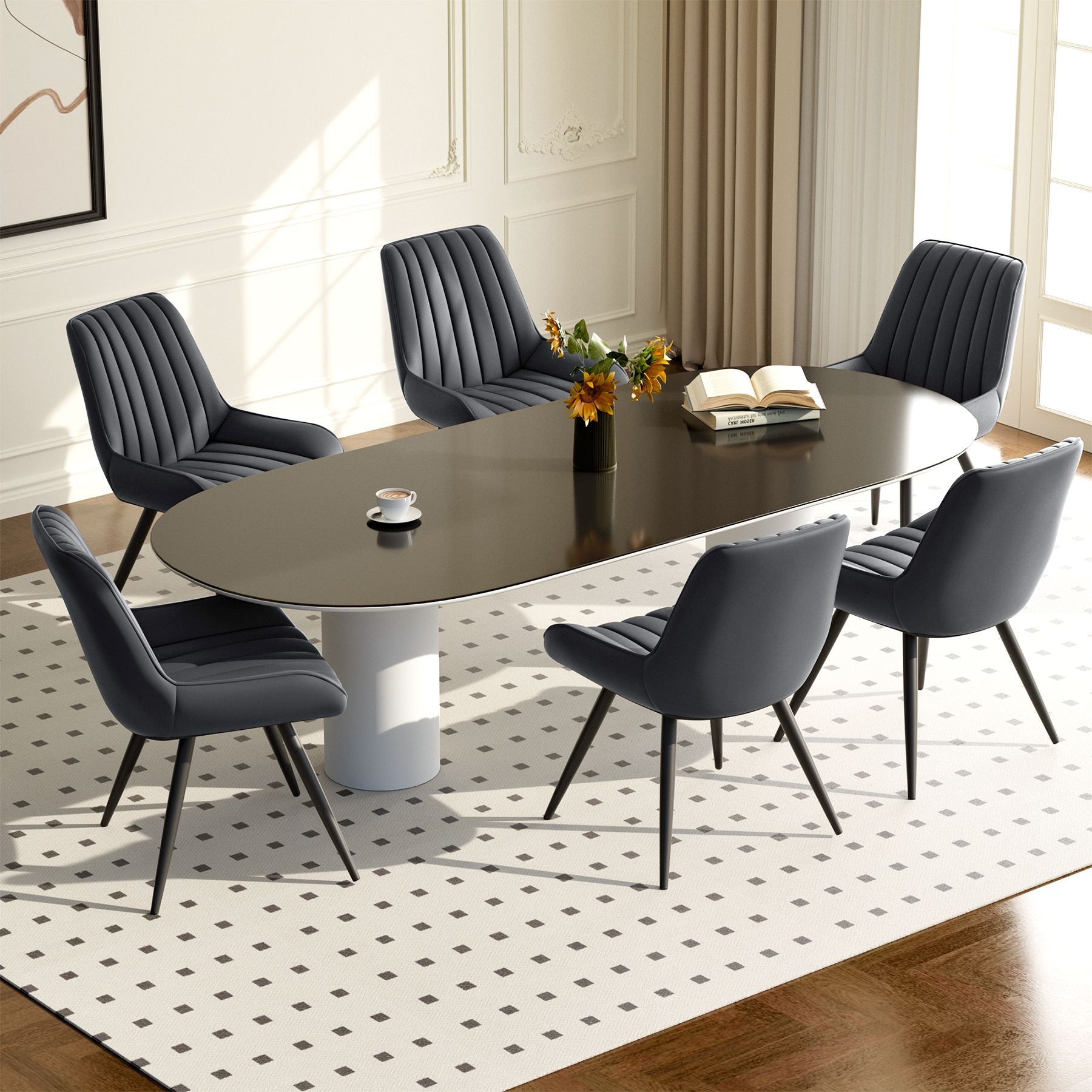 2-piece or 4-piece dining chair sets, suitable for use in dining rooms, living rooms and offices