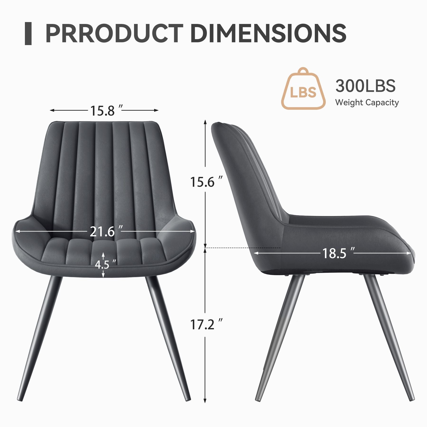 2-piece or 4-piece dining chair sets, suitable for use in dining rooms, living rooms and offices