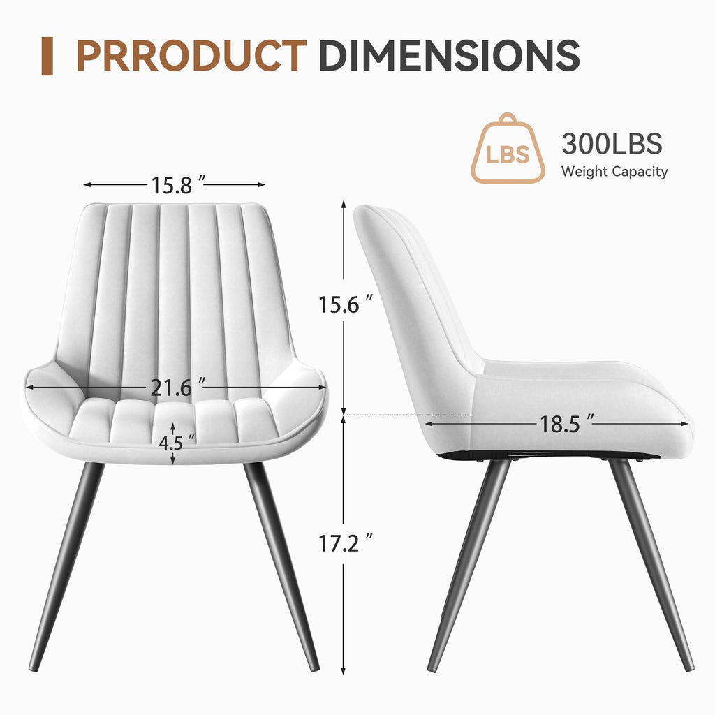 2-piece or 4-piece dining chair sets, suitable for use in dining rooms, living rooms and offices