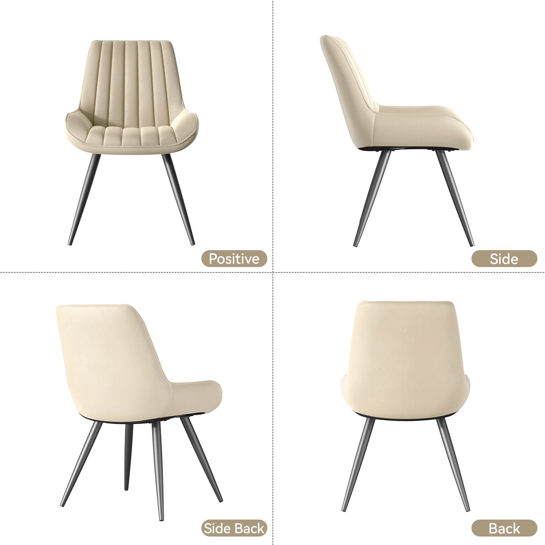 2-piece or 4-piece dining chair sets, suitable for use in dining rooms, living rooms and offices