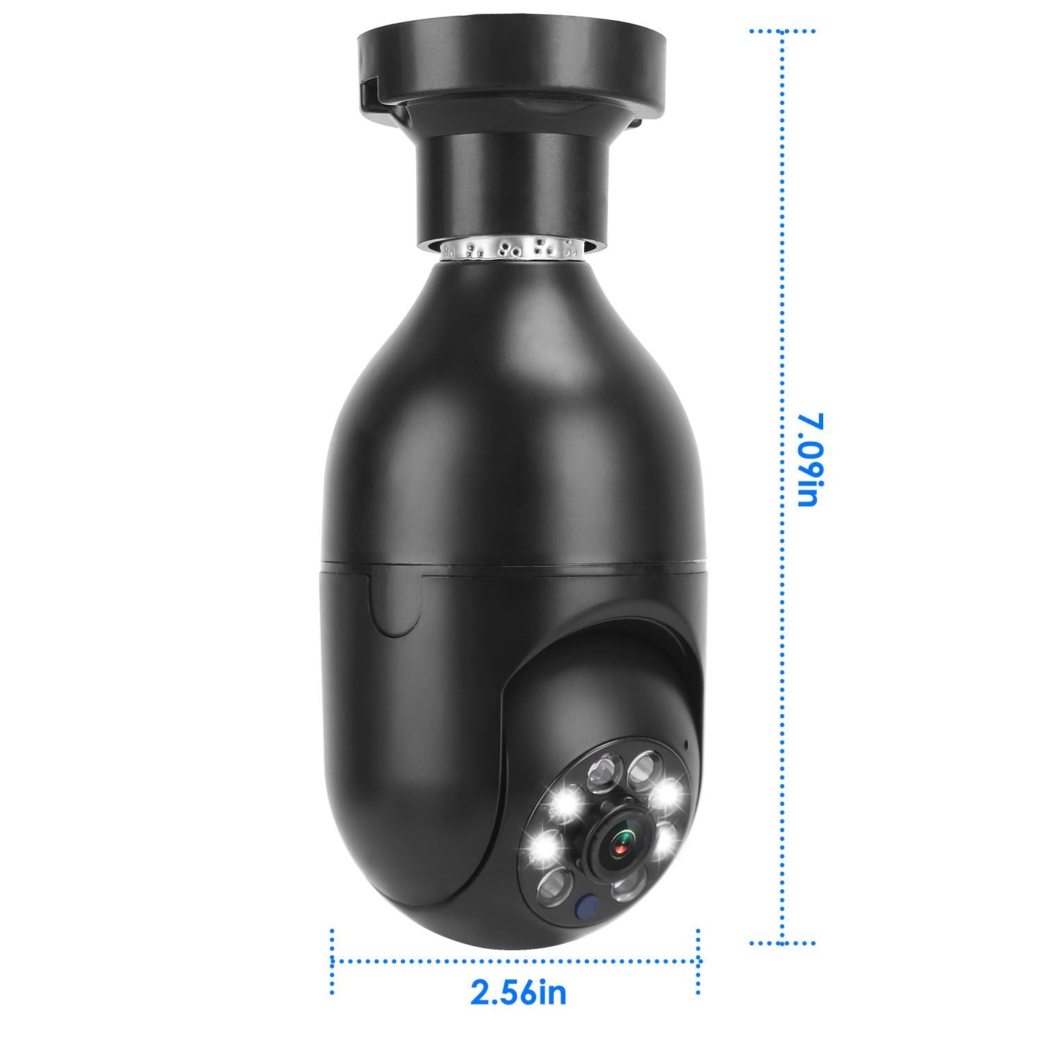 E27 WiFi Bulb Digital Camera 1080P FHD WiFi IP Pan Tilt Security Surveillance Camera with Two-Way Audio Night Vision Motion Detection Function APP Control